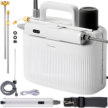 Battery Powered Sprayer, 1.35 Gallon Electric Garden Sprayer with USB Rechargeable Handle, Battery Indicator, 3 Replaceable Retractable Wand, Adjustable Strap for Yard, Lawn and Garden