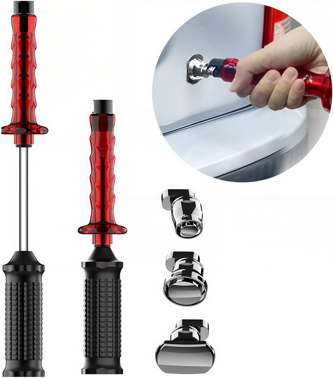Slide Hammer Remover Auto Body Removal Slide Hammer Puller with Tabs Set Car Repair Tools Repair Equipment