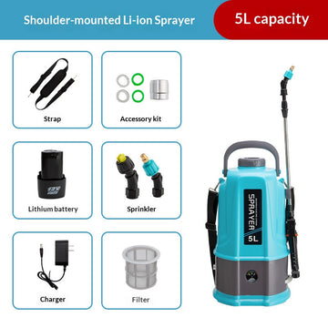 Battery Powered Backpack Sprayer Adjustable Pressure Efficient Agricultural Electric Sprayer for Weeding Spraying Cleaning Garden Lawn