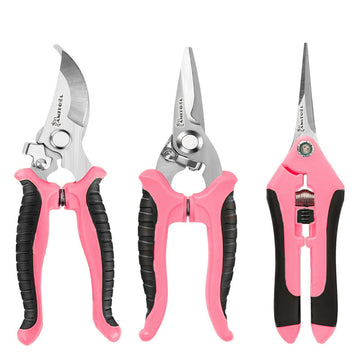 3PCS Garden Pruning Shears Set Stainless Steel Scissors Clippers Pruning Snips Shears Hand Tools for Flowers Leaves Potted Tools